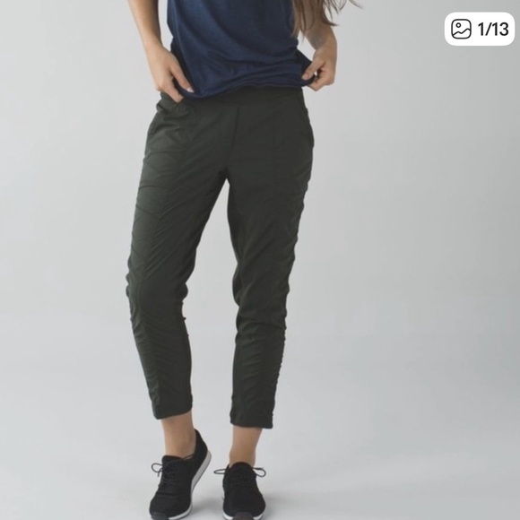 lululemon athletica Pants - Lululemon Street To Studio Pant Mid Rise Gator Green